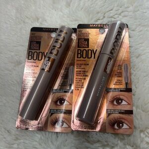 Lot Of 2 Maybelline 902 Blackest Black Lash Sensational Mascara Full-Body Volume